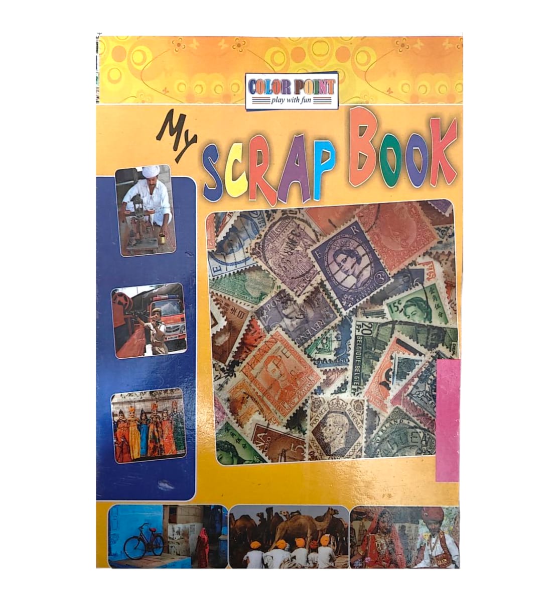 Scrap Book For Kids And Students | 24 Pages A4 Size | 1 Side Ruled & 1 Side Colored Plain Page